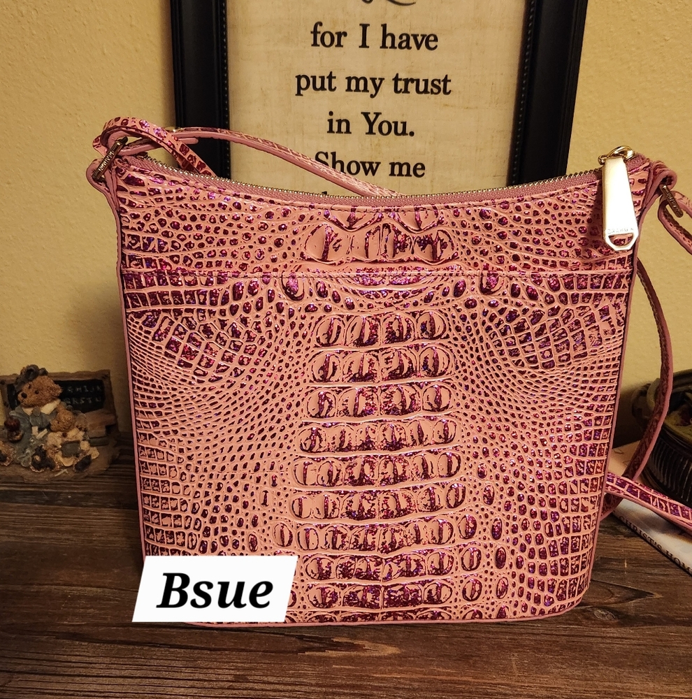 Brahmin Katie Empower Melbourne Leather Crossbody..Special Edition Breast Cancer